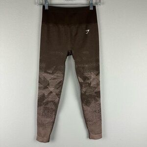 Gymshark Brown Penny Adapt Ombre Seamless Athletic Athleisure Leggings Small